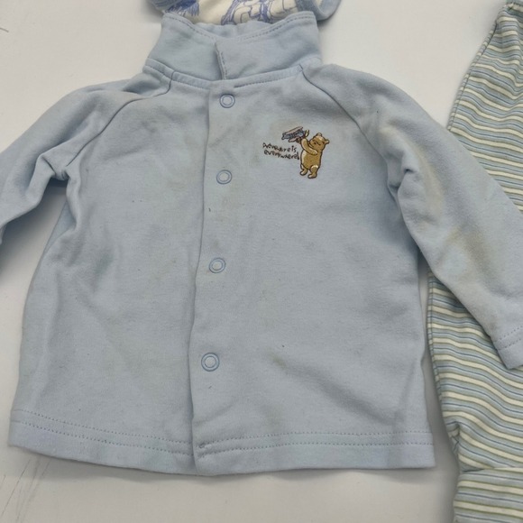Classic Pooh Disney Baby Clothes Set 3-6 Months Bodysuits Pants Footed Sleeper - Picture 11 of 12